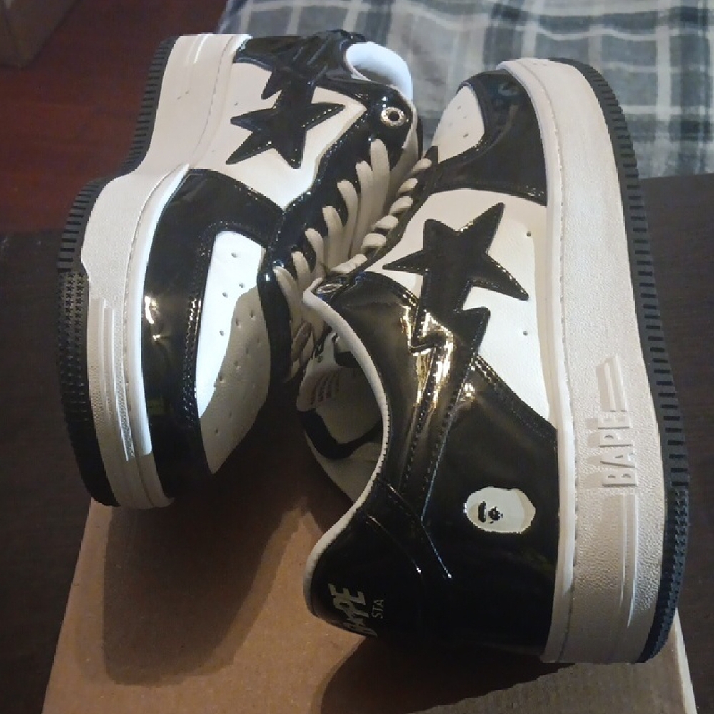 A Bathing Ape Bape Sta Low "Black" (2021) M9.5/W11 EUC - Picture 8 of 9